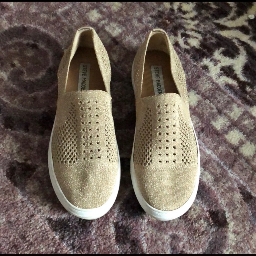 Steve Madden Gold Slip On